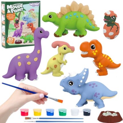 Kūrybinis gipso liejimo rinkinys | Dinozaurai DIY su dažais | WOOPIE 55327