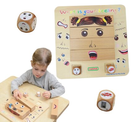 Montessori medinis žaidimas vaikams | Atpažink emociją - jausmą | MASTERKIDZ MK15211