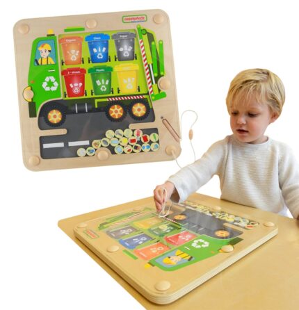 Magnetinė Montessori mokomasis sensorinis žaislas | Atliekų rūšiavimas | MASTERKIDZ ME12456