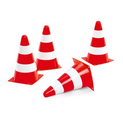 Kelio ženkas | Įspėjamųjų kūgelių rinkinys 4 vnt. | Rolly Toys 409495