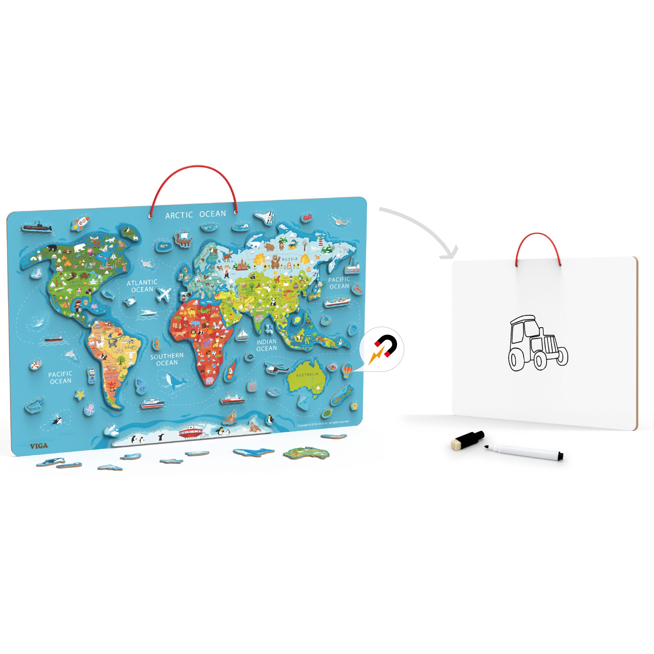 viga-2w1-tablica-edukacyjna-z-magnetyczna-mapa-swiata-montessori