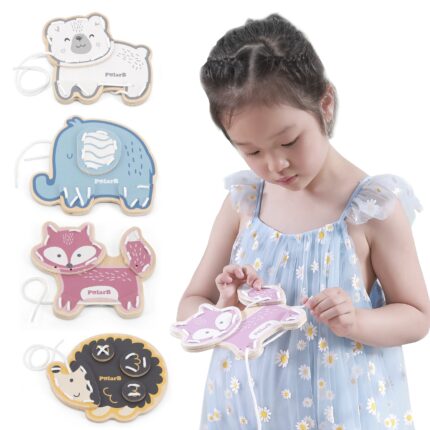 Medinis vėrimo žaidimas vaikams | Gyvūnai | PolarB | Viga 44044