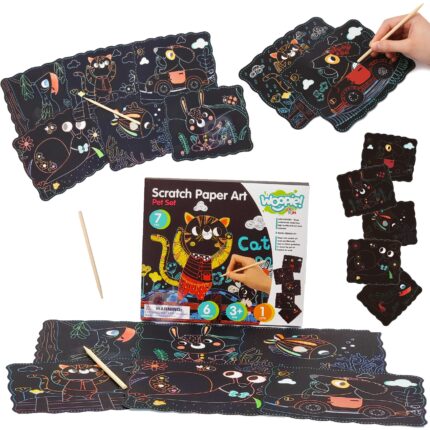 WOOPIE ART&FUN Creative Scratch žaidimo rinkinys vaikams 7 vnt.