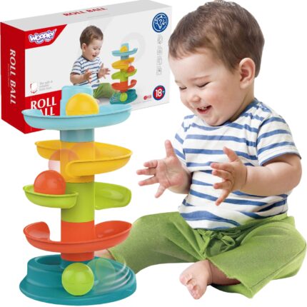 Kamuoliukų rinkinys vaikams | Spiralinis su 3 kamuoliukais | BABY | WOOPIE 46064