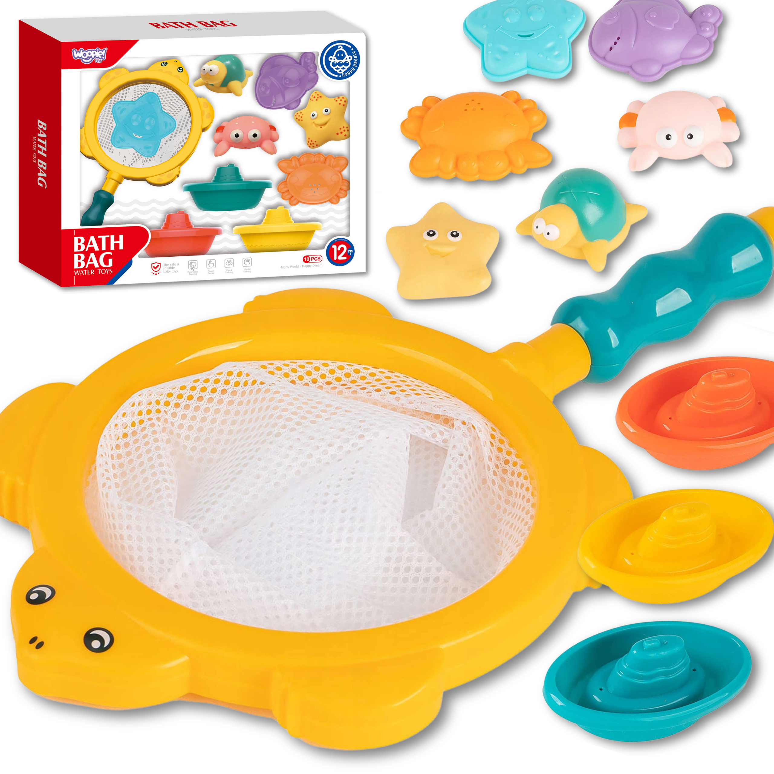 woopie-baby-zestaw-do-kapieli-morskie-zwierzatka-lodki-siatka-do-wylawania