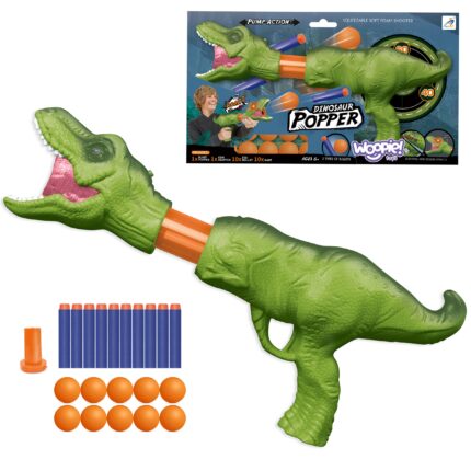 WOOPIE rutulinio pistoleto putplasčio kamuoliukai ir smiginio automatinis paleidiklis Dinozauras 22 vnt.