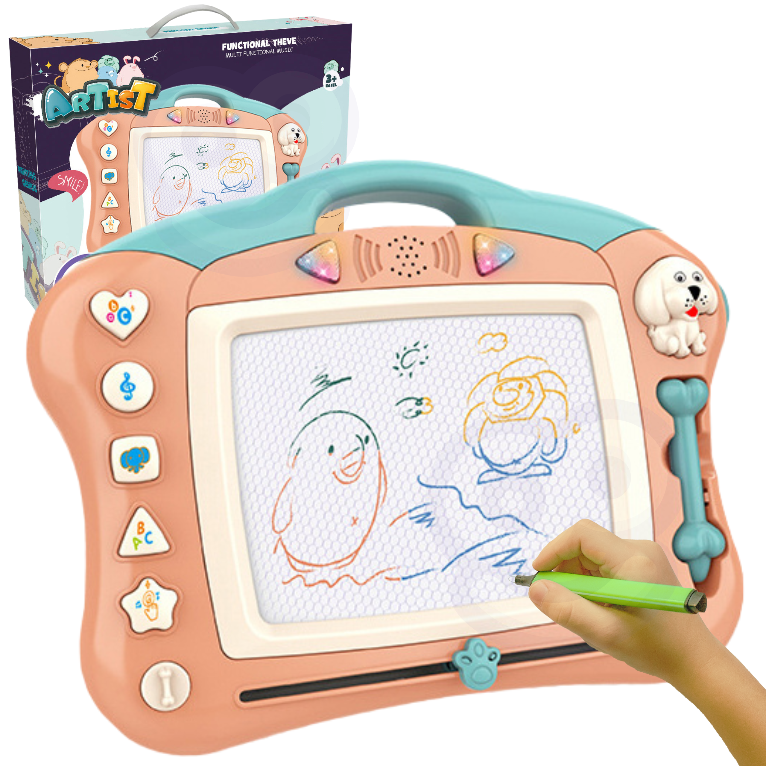 woopie-znikopis-interaktywna-tablica-magnetyczna-tablet-graficzny-muzyka-swiatlo-pomaranczowy