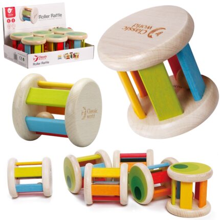 Medinis spalvingas barškutis | Roller Rattle | Classic World CW3053