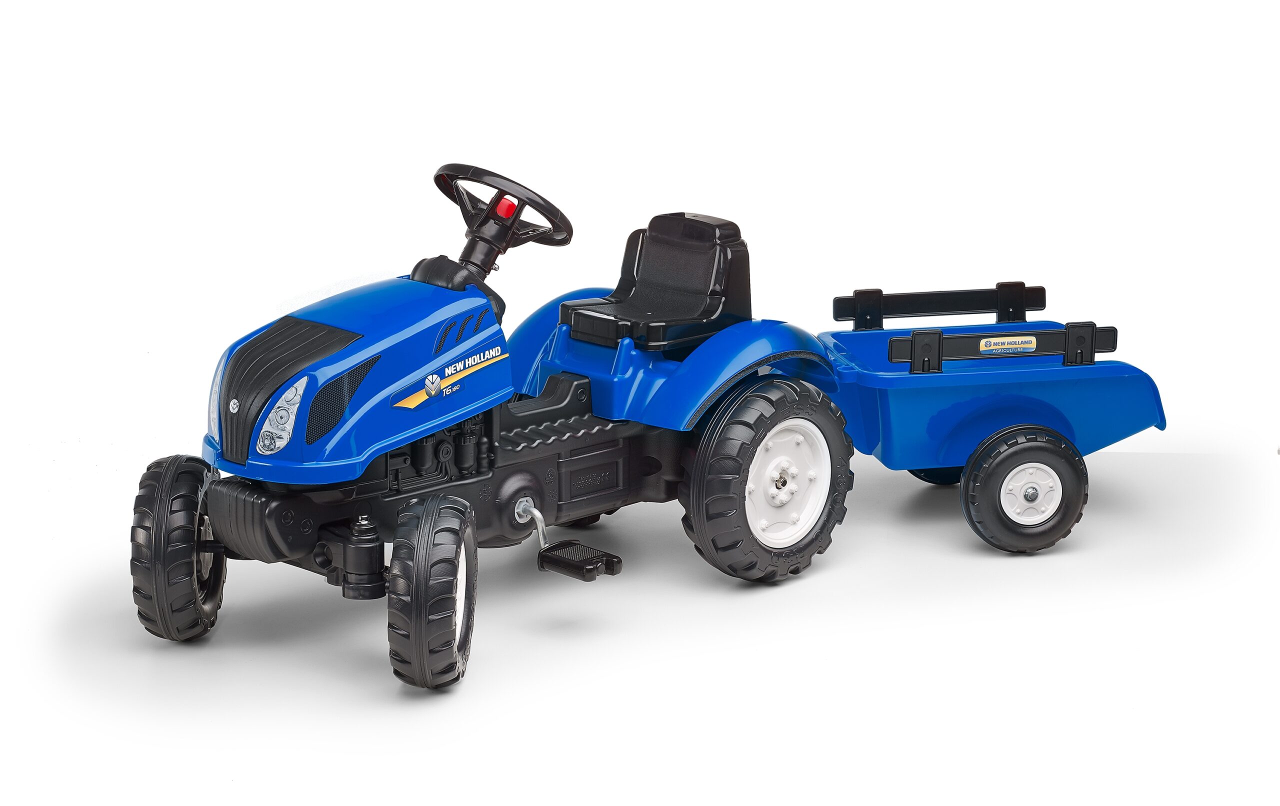 falk-traktor-na-pedaly-new-holland-duzy-z-przyczepka-otwierana-maska-od-2-lat