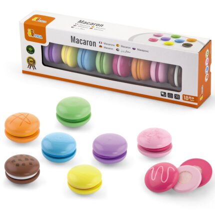 Spalvoti mediniai sausainių rinkinys | Macaroons 8 vnt. | VIGA 50807