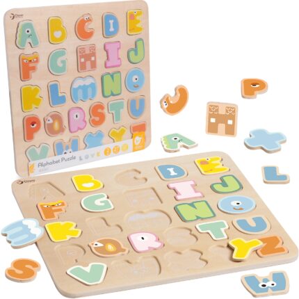 Medinė raidžių dėlionė 27 vnt. | Montessori | CLASSIC WORLD CW40065