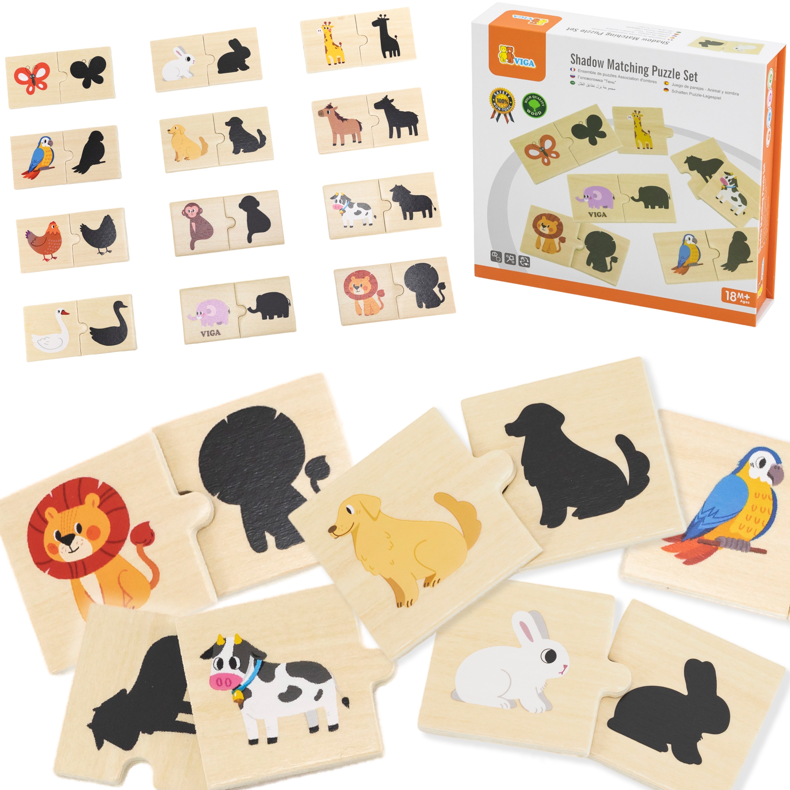 viga-zestaw-drewniane-puzzle-ukladanka-zwierzatka-dopasuj-cienie