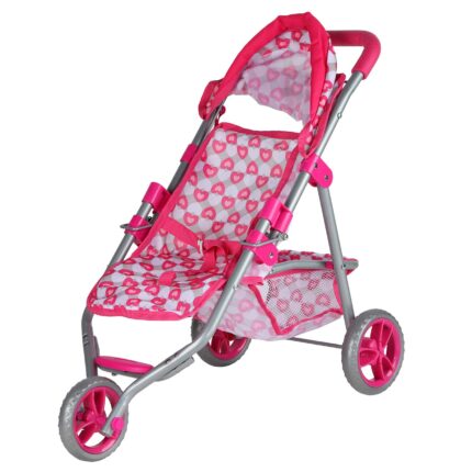 Triratis sulankstomas lėlės vežimėlis | Heart of Roses | Woopie 52944