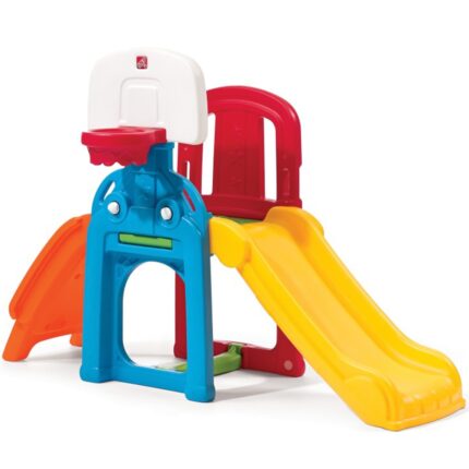 Žaidimų aikštelė | su laipiojimo sienele, čiuožykla, futbolu ir krepšiniu | Step2 850300