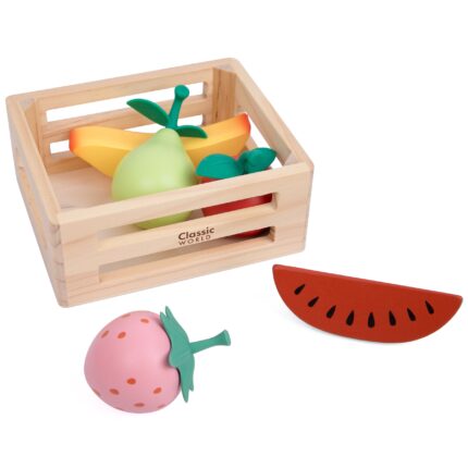 Medinis vaisių rinkinys krepšelyje | 6 dalys | Classic World CW50643