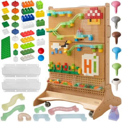 Lavinamoji STEM lenta | Medinė, laisvai pastatoma su priedais | MASTERKIDZ MK0009