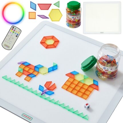 LED šviesos skydelis | Montessori | Mozaika 140 vnt. | MASTERKIDZ MK0021