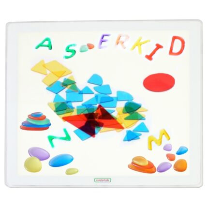 Daugiaspalvis LED šviesos skydelis | Kvadratinis, su priedų rinkiniu | MASTERKIDZ MK0022