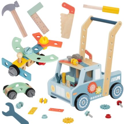 Medinis stumdukas-dirbtuvės | 2in1 automobilis su įrankiais | Tooky Toy TJ931