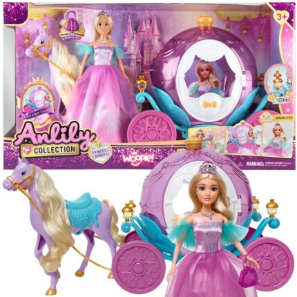 Lėlė princesė su magiška karieta su priedais | Woopie Royal 57963