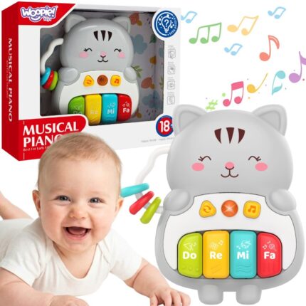 Interaktyvus pianinas-katytė | Muzikinis lavinamasis žaislas su šviesomis | WOOPIE BABY 591650