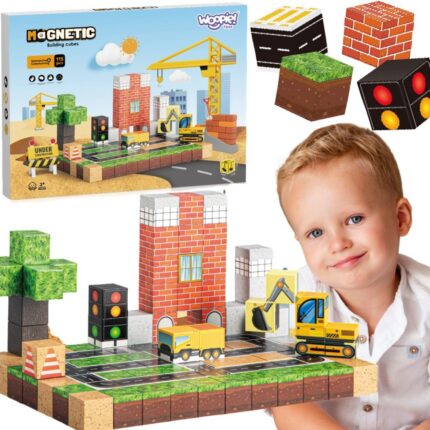 Magnetinės konstravimo kaladėlės | Statybų aikštelė 115 el. | WOOPIE 58953